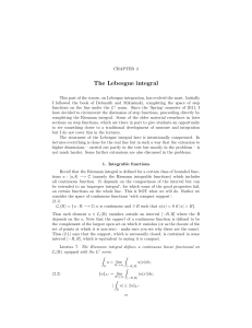 The Lebesgue integral