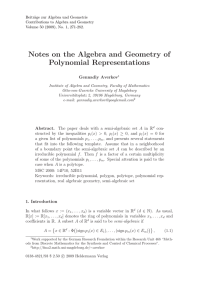 Beitr¨ age zur Algebra und Geometrie Contributions to Algebra and Geometry