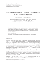 Beitr¨ age zur Algebra und Geometrie Contributions to Algebra and Geometry