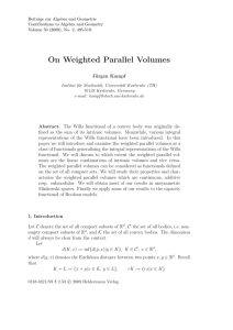 Beitr¨ age zur Algebra und Geometrie Contributions to Algebra and Geometry