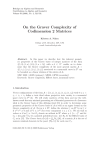 Beitr¨ age zur Algebra und Geometrie Contributions to Algebra and Geometry