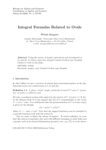 Beitr¨ age zur Algebra und Geometrie Contributions to Algebra and Geometry