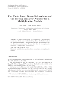 Beitr¨ age zur Algebra und Geometrie Contributions to Algebra and Geometry