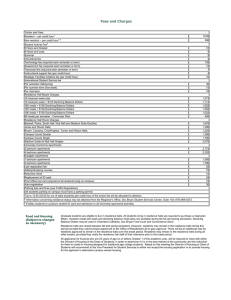 Tuition and Fees $195 Resident -- per credit hour