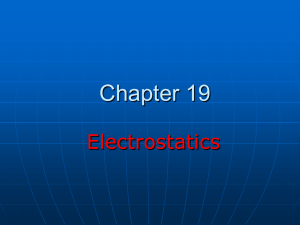 Chapter 19 Electrostatics