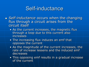 Self-inductance flux through a circuit arises from the circuit itself