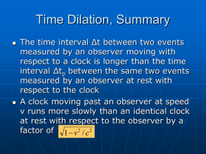 Time Dilation, Summary
