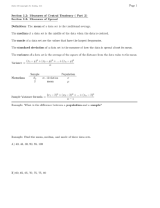 Page 1 Section 3.2: Measures of Central Tendency ( Part 2)