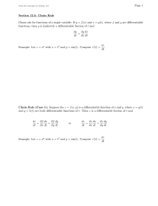 Page 1 Section 12.5: Chain Rule