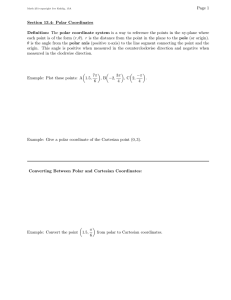 Page 1 Section 13.4: Polar Coordinates