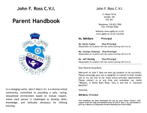 Parent Handbook John F. Ross C.V.I.