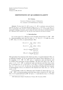 DEFINITIONS OF QUASIREGULARITY M. Cristea