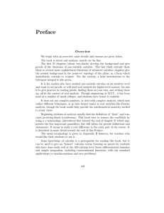 Preface Overview