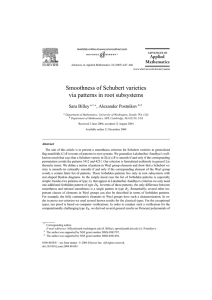 Smoothness of Schubert varieties via patterns in root subsystems Sara Billey