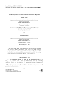 Hecke Algebra Actions on the Coinvariant Algebra Ron M. Adin