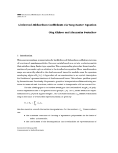 Littlewood-Richardson Coefﬁcients via Yang-Baxter Equation Oleg Gleizer and Alexander Postnikov