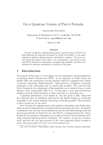 On a Quantum Version of Pieri’s Formula