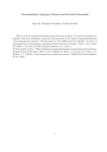 Noncommutative Lagrange Theorem and Inversion Polynomials