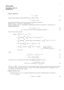 PHY4605 Problem Set 8 Solutions