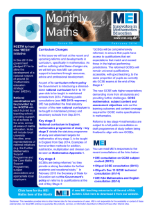 Monthly Maths  www.mei.org.uk