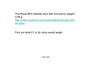 The Royal Mint website says that one penny weighs 3.56 g.