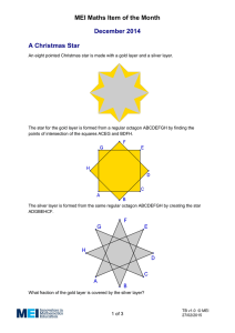 MEI Maths Item of the Month December 2014  A Christmas Star