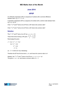 MEI Maths Item of the Month June 2014  APGP