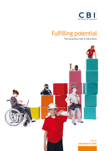 Fulfilling potential The business role in education