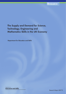 R The Supply and Demand for Science, Technology, Engineering and