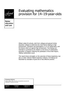 Evaluating mathematics provision for 14–19-year-olds