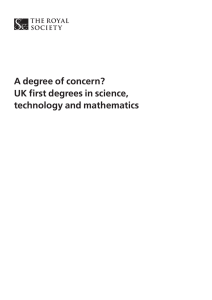 A degree of concern? UK first degrees in science, technology and mathematics