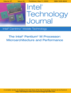 Intel Technology Journal The Intel