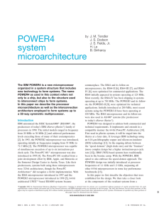POWER4 system microarchitecture by J. M. Tendler