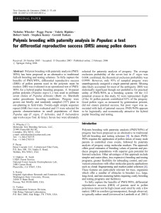 Polymix breeding with paternity analysis in Populus: a test