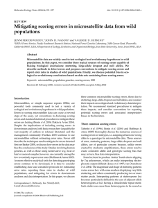 Mitigating scoring errors in microsatellite data from wild populations