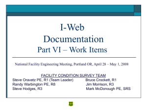 I-Web Documentation Part VI – Work Items