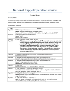 National Rappel Operations Guide Errata Sheet