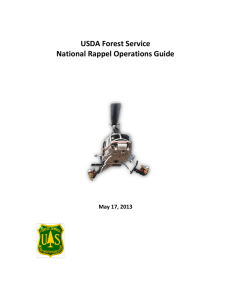 USDA Forest Service National Rappel Operations Guide May 17, 2013