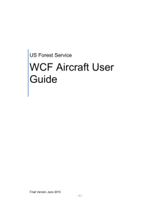 WCF Aircraft User Guide  US Forest Service