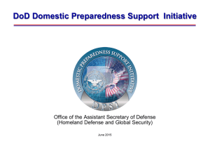 DoD Domestic Preparedness Support  Initiative  (Homeland Defense and Global Security)