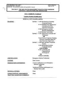 25.15 -Exhibit  01-Continued Loe.istics Position Qualifications TRAINING: