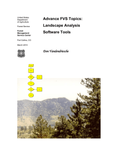 Advance FVS Topics: Landscape Analysis Software Tools