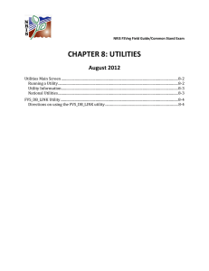 CHAPTER 8: UTILITIES  August 2012 