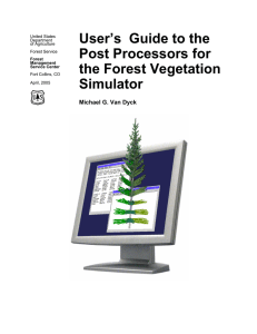 User’s  Guide to the Post Processors for the Forest Vegetation Simulator