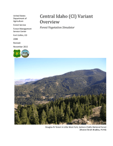 Central Idaho (CI) Variant Overview Forest Vegetation Simulator