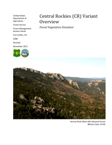 Central Rockies (CR) Variant Overview Forest Vegetation Simulator