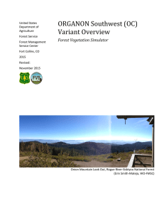 ORGANON Southwest (OC) Variant Overview Forest Vegetation Simulator