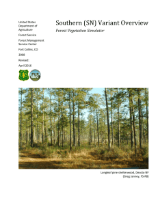 Southern (SN) Variant Overview Forest Vegetation Simulator