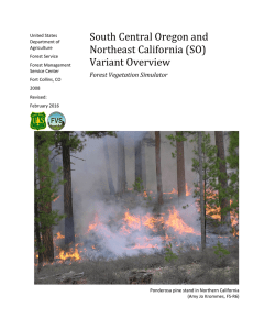 South Central Oregon and Northeast California (SO) Variant Overview Forest Vegetation Simulator