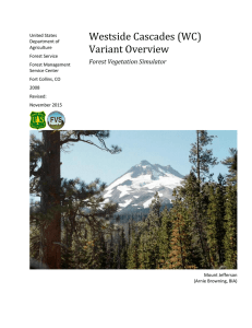 Westside Cascades (WC) Variant Overview Forest Vegetation Simulator